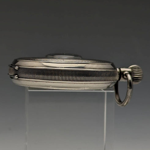 1943 年英國 Bravingtons Renown 懷錶純銀半獵人翻新運轉良好